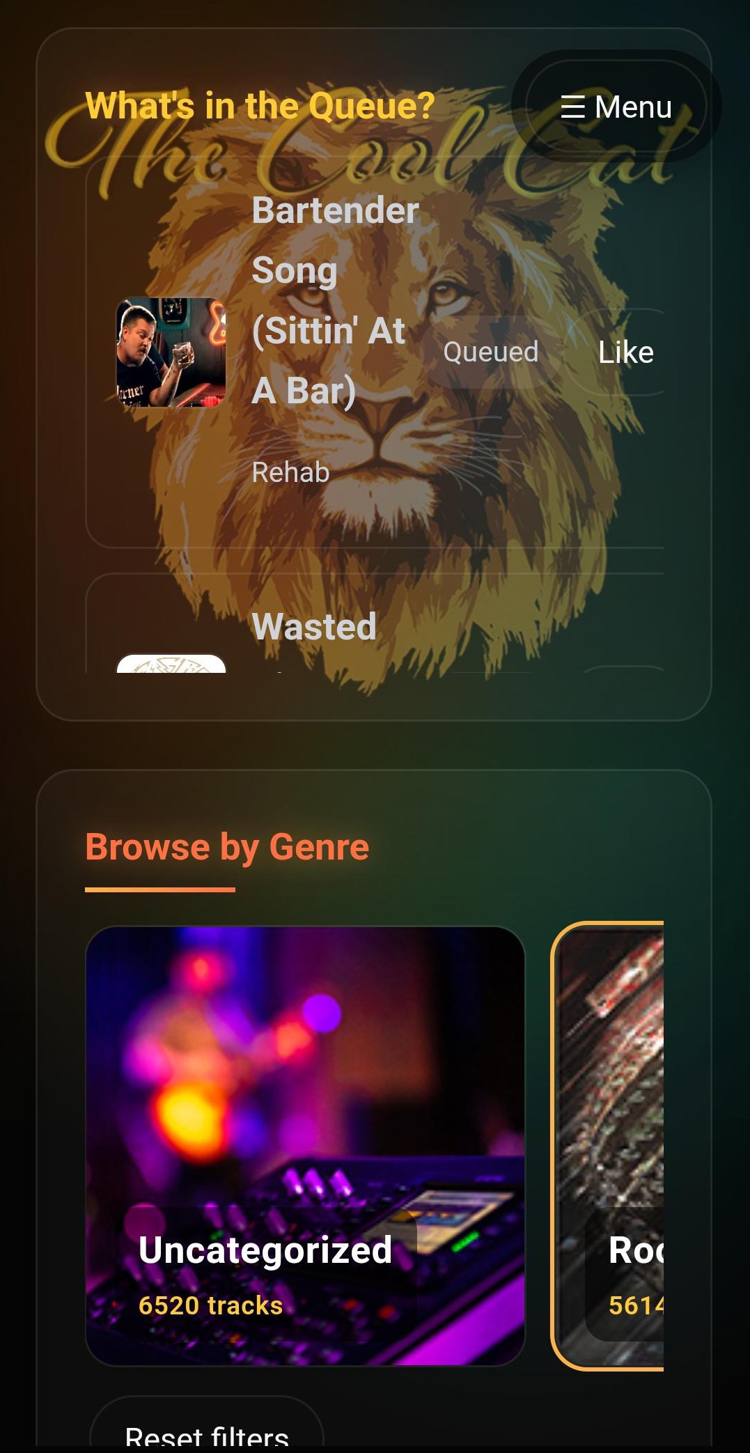 Guest queue and genre browse